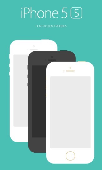 iPhone 5S Free Template for Designs