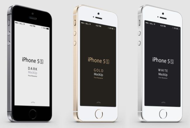 iPhone 5S Mockup Vector PSD