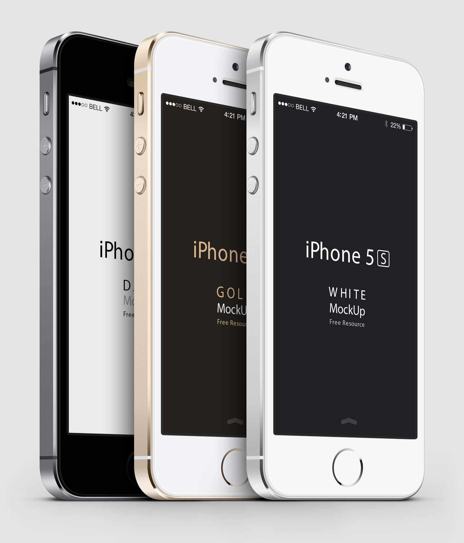 iPhone 5S Mockup Vector PSD