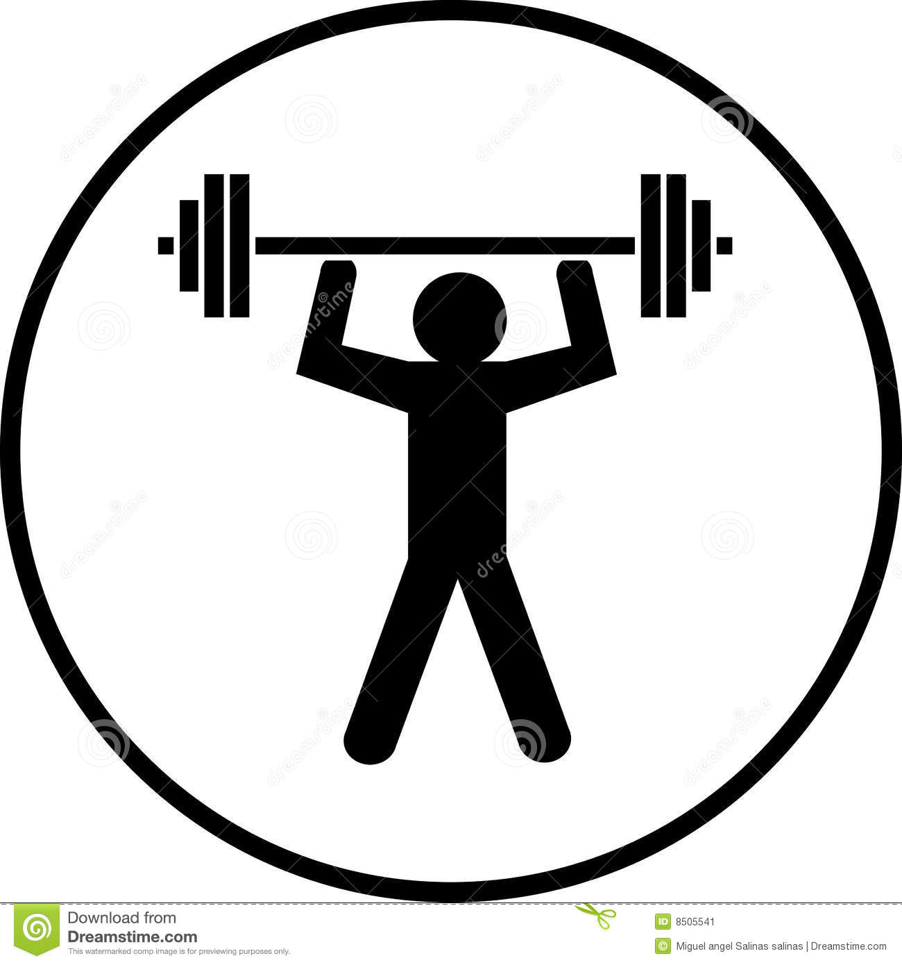 Lifting Weights Clip Art Vector