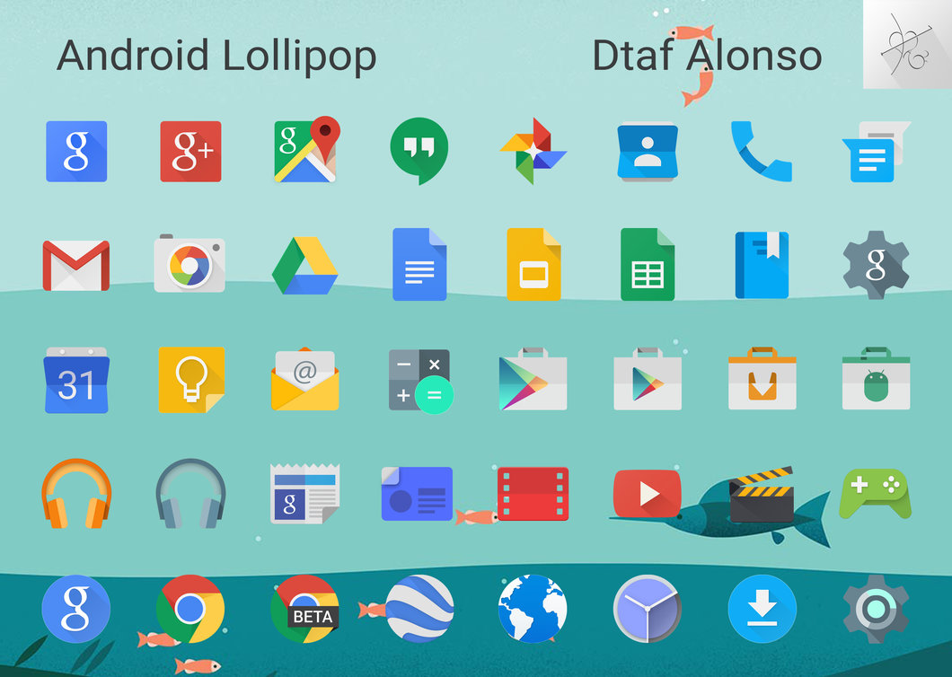 Lollipop Icons Android