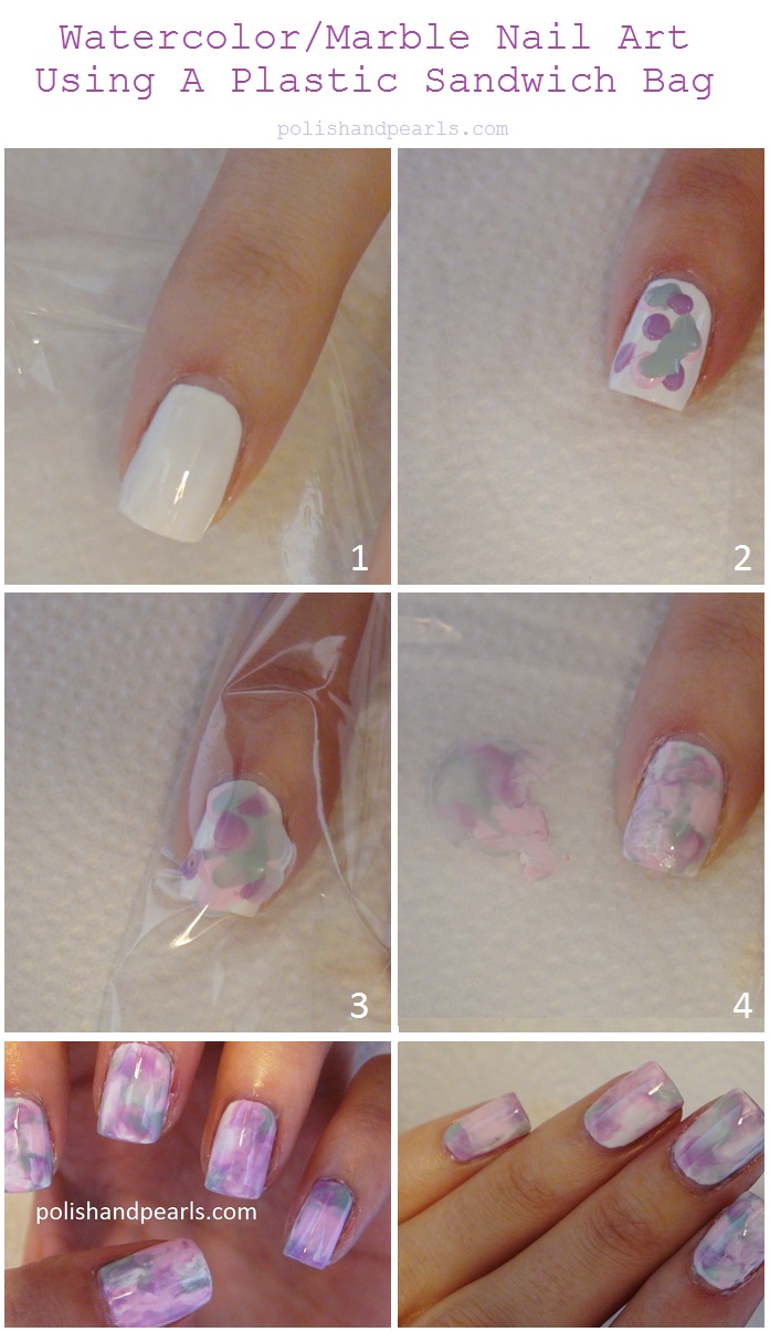 Marble Nail Art without Water