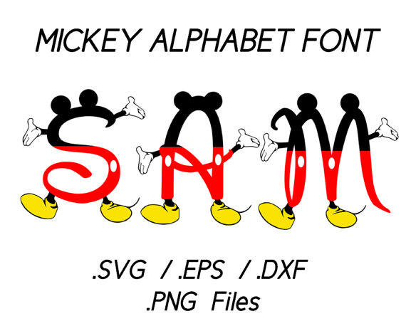 Mickey Mouse Alphabet Font