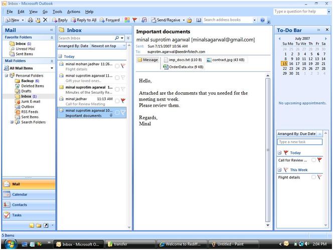 Microsoft Outlook 2007 Icon Microsoft Outlook 2007 Icon