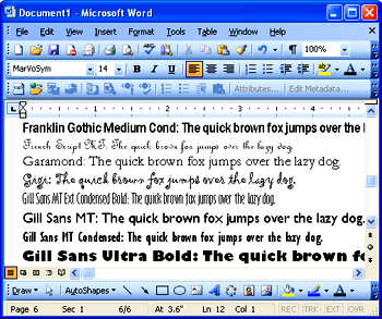 Microsoft Word Fonts Examples Microsoft Word Fonts Examples