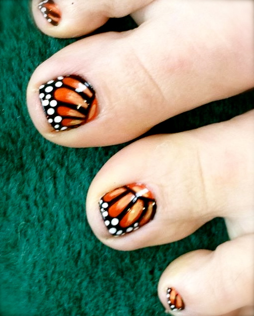 20 Butterfly Toe Nail Designs Images