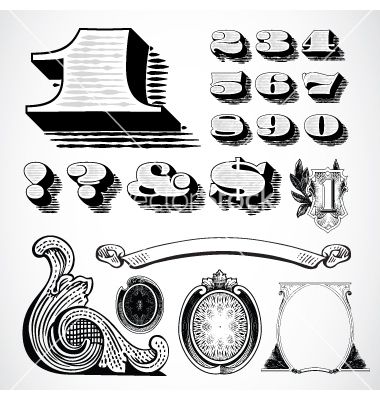 Money Number Font Vector Money Number Font Vector