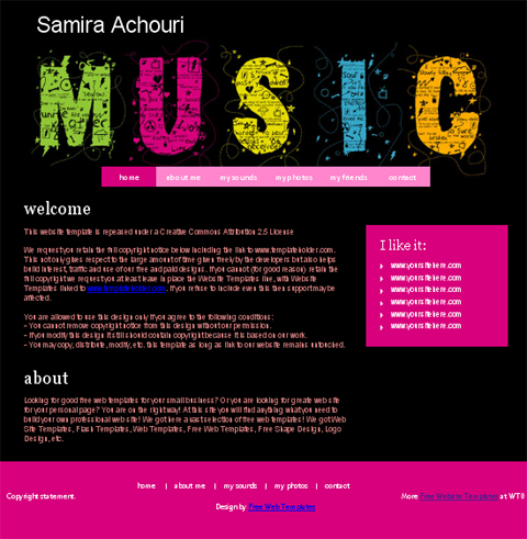 Music Templates Free