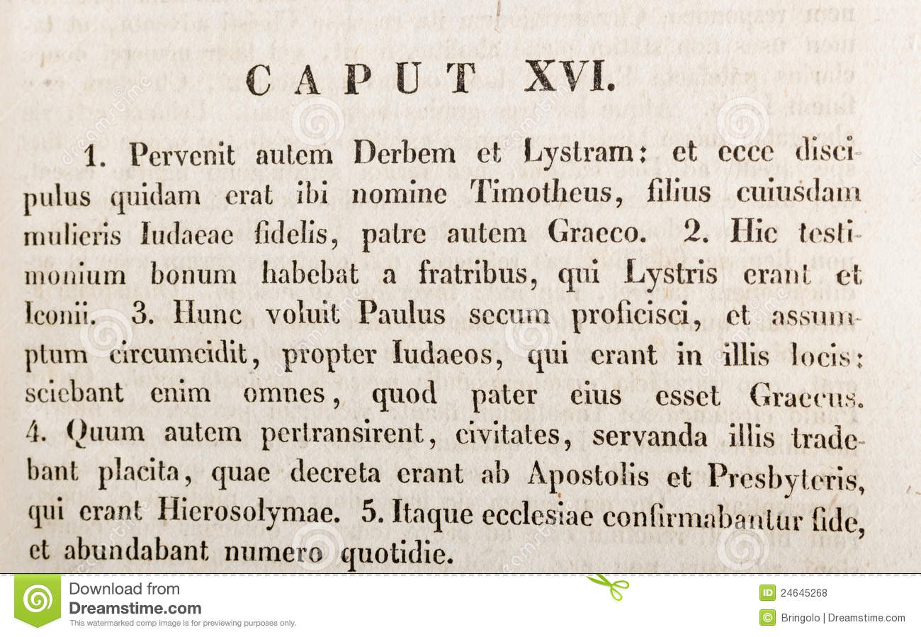 Old Latin Text