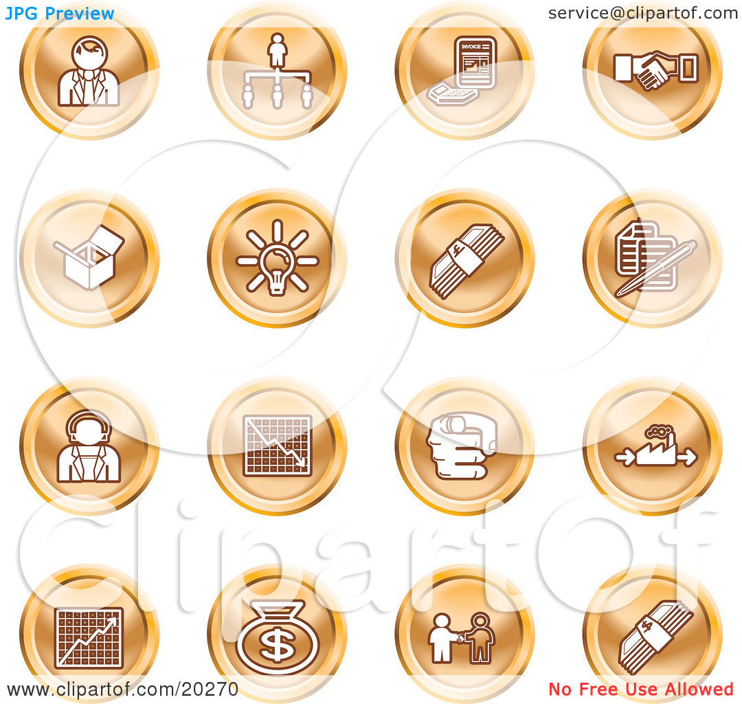 Orange Business People Clip Art