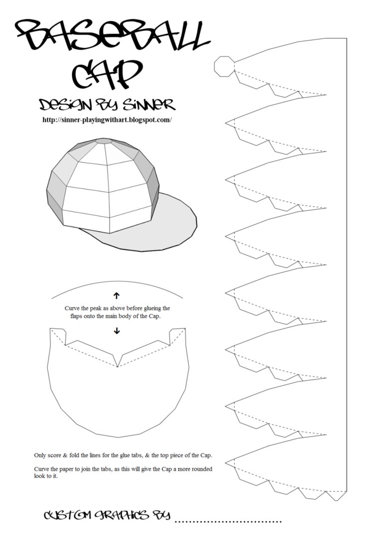 19 Paper Doll Baseball Cap Template Images