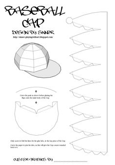 Paper Baseball Cap Template