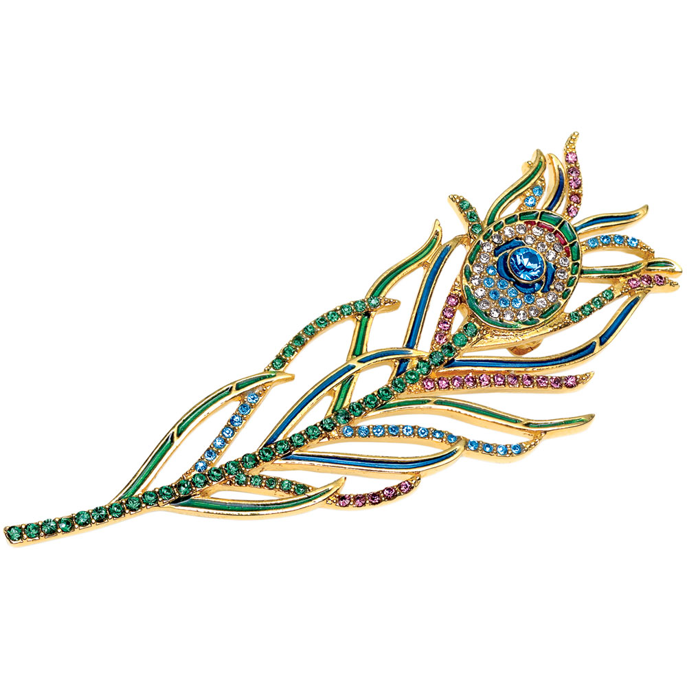 Peacock Feather Brooch