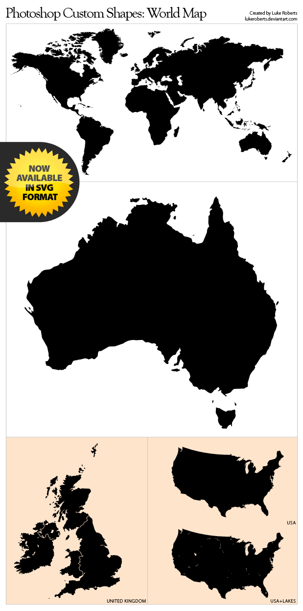 Photoshop Shape Map Photoshop Shape Map