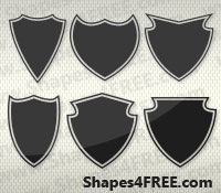 Photoshop Shield Shapes Badge