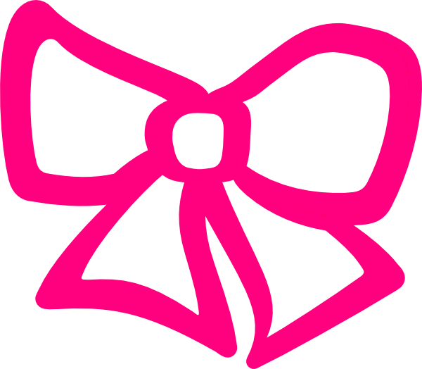 Pink Hair Bow Clip Art