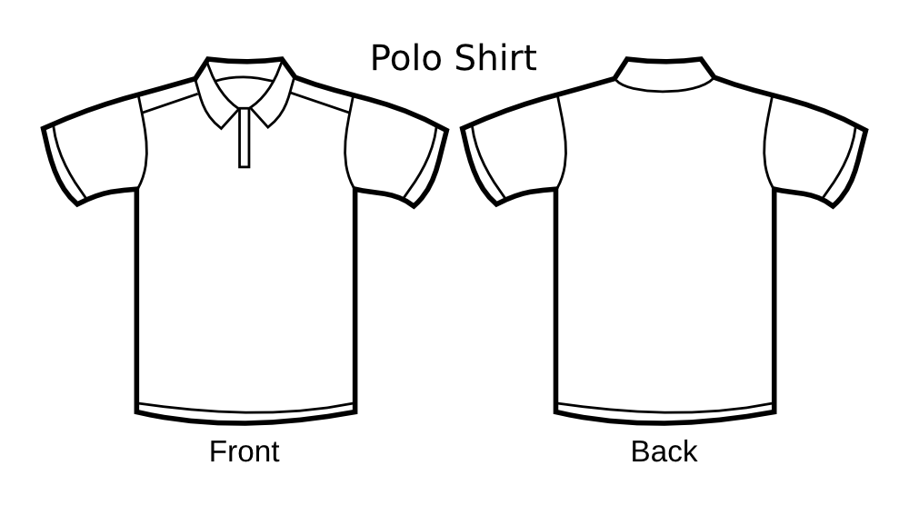 Polo Shirt Outline Clip Art