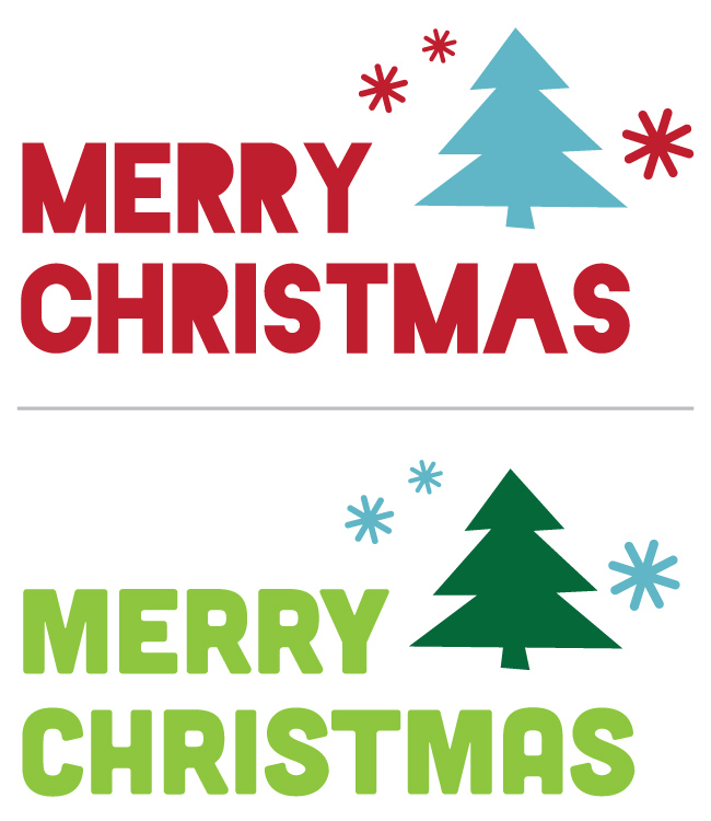 Printable Merry Christmas Font