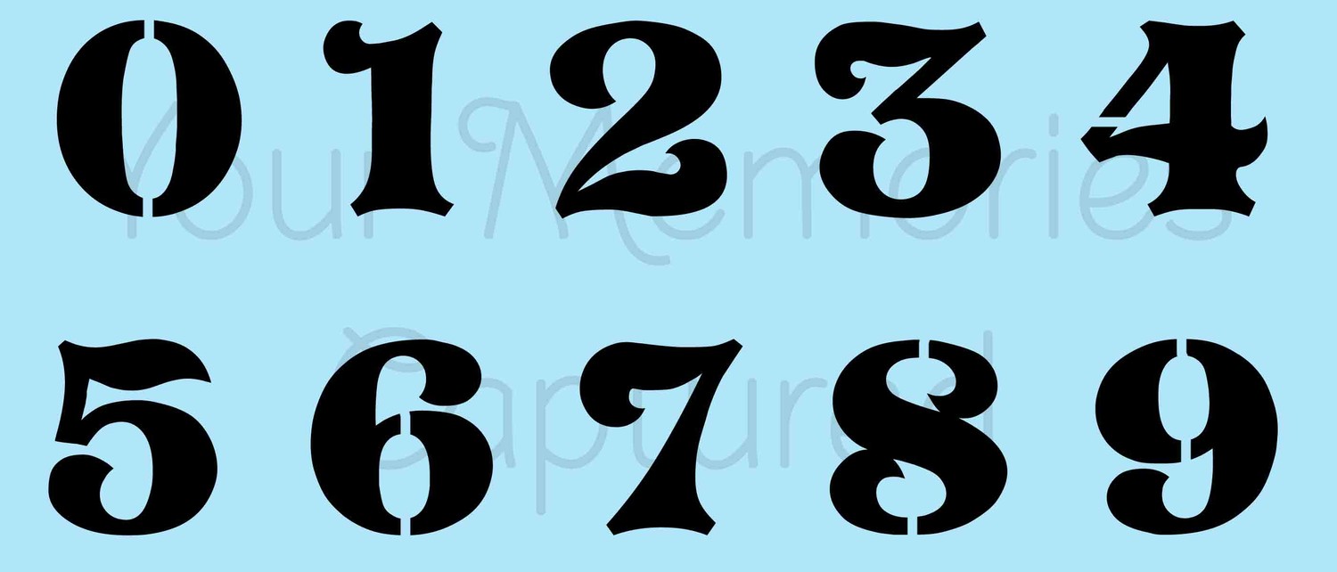 Printable Number Stencils Fonts Printable Number Stencils Fonts