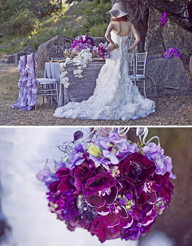 Purple Ombre Wedding Flowers