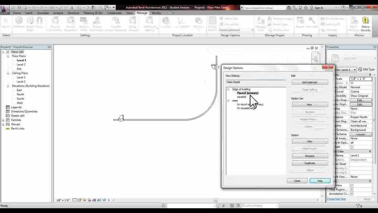 Revit Design Options