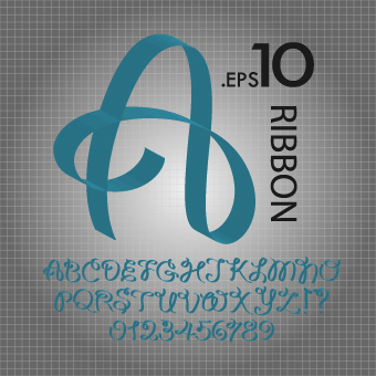Ribbon Alphabet Font Design