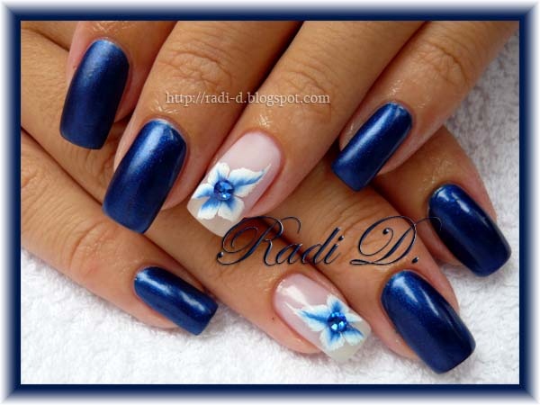 Royal Blue Acrylic Nail Designs