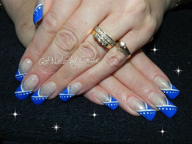 Royal Blue Nail Art