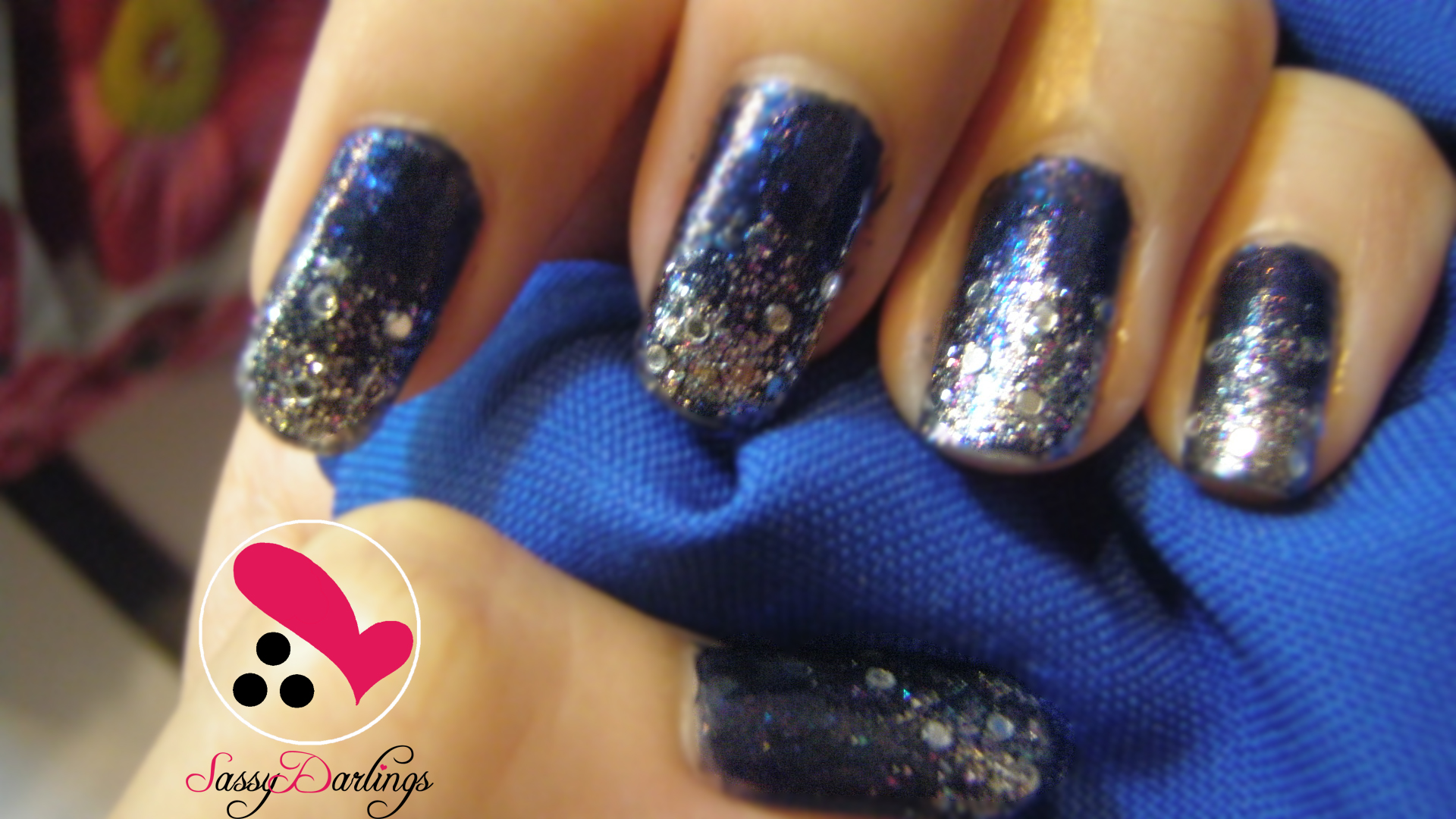 2. Blue and Silver Elegant Nail Design - wide 1