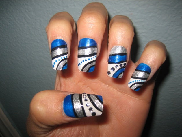 Royal Blue Nail Design