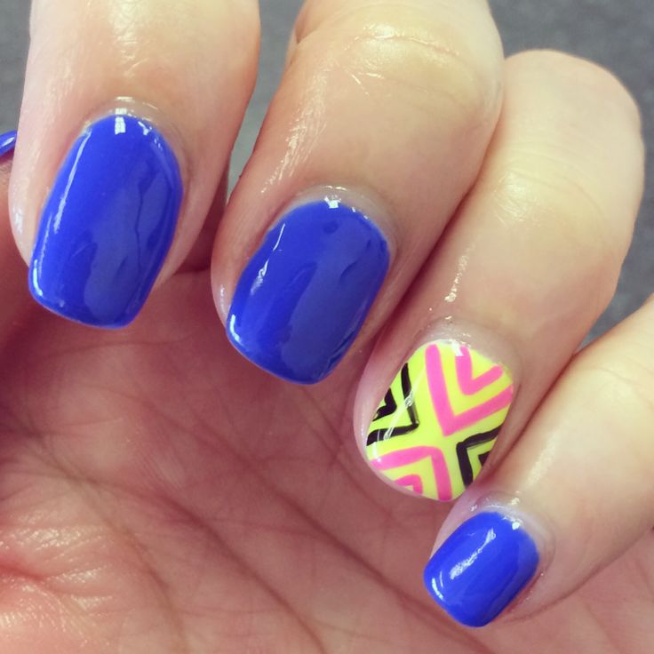 Royal Blue Nail Design