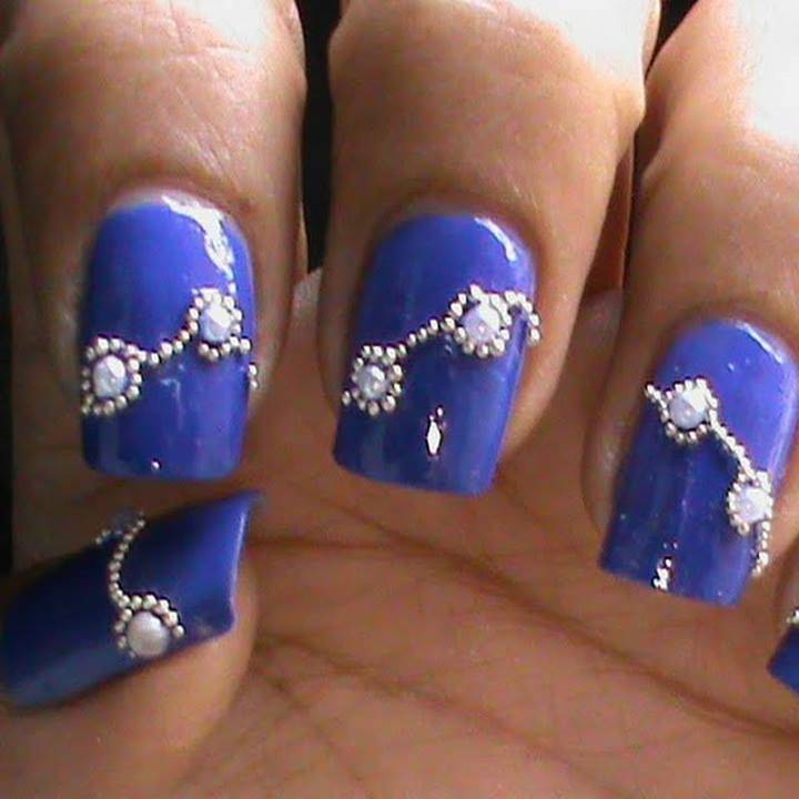 Royal Blue Nail Design