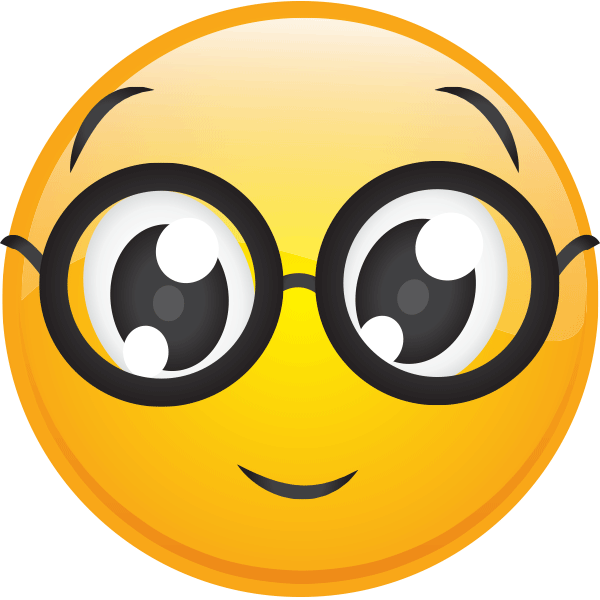 Smiley Emoticon with Glasses