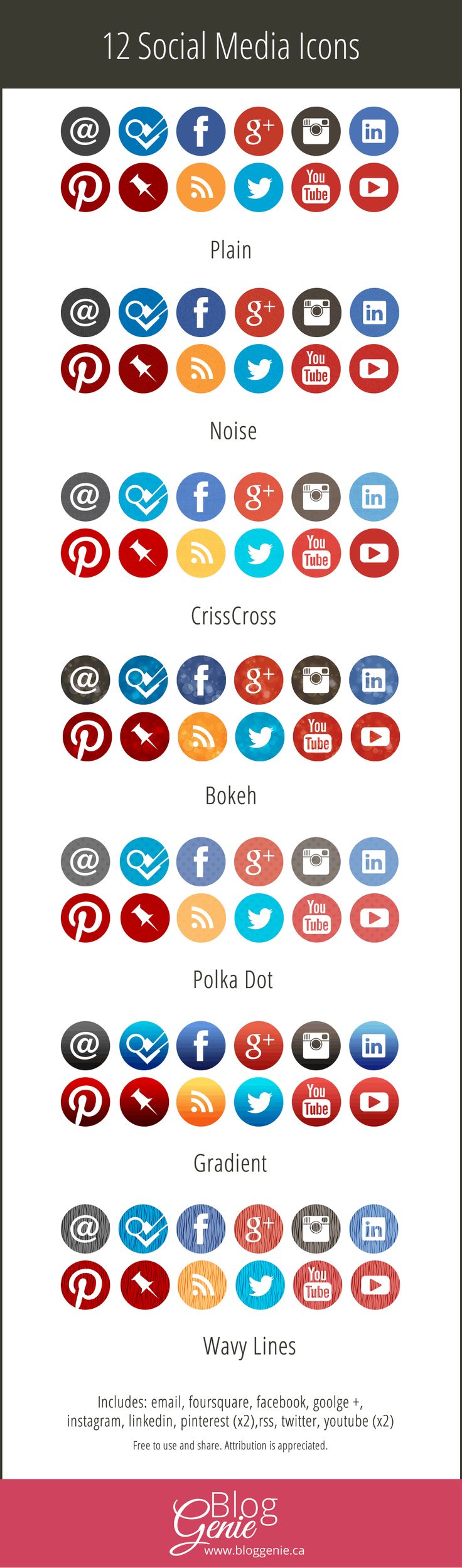 11 Social Media Icons One Color Images