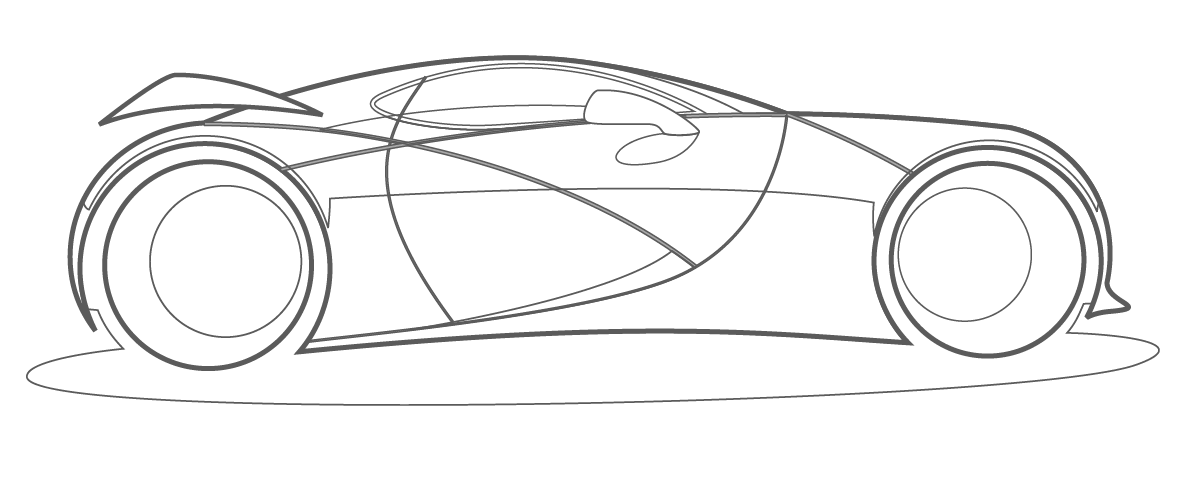 Sports Car Line Drawing