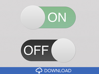 Switch Button PSD Flat Switch Button PSD Flat