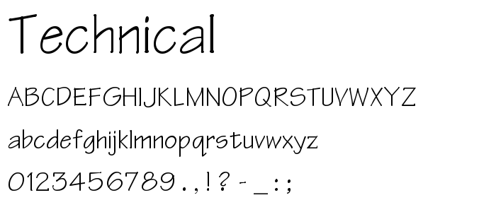 Technical Font Free Download