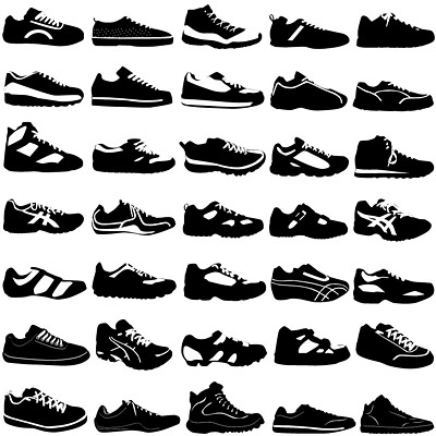Vector Black and White Cleats Vector Black and White Cleats