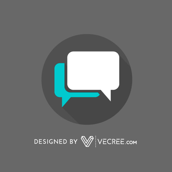 Vector : Chat Flat Round Icon Free Vector Download