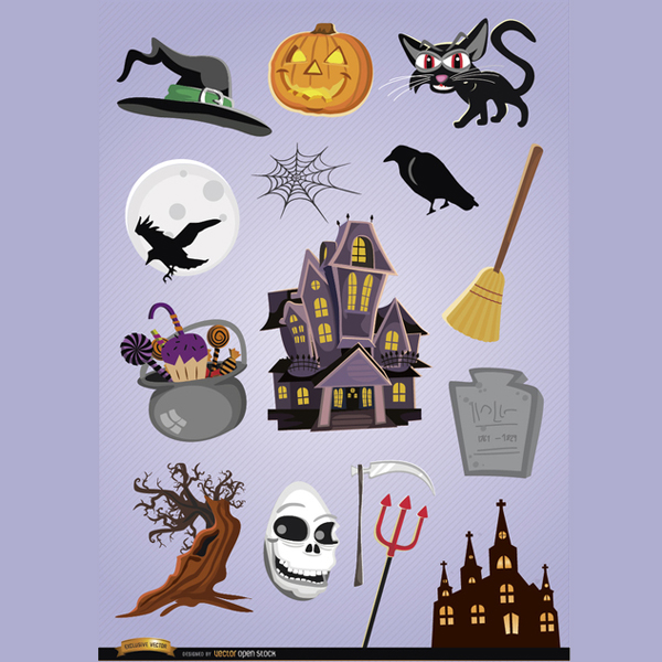 15 Vector Cartoon Horror Images