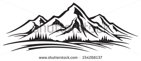 Vector Mountain Range Clip Art
