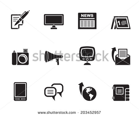 Vector Social Media Icon Silhouettes Vector Social Media Icon Silhouettes