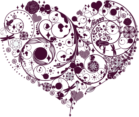 Vintage Heart Vector Clip Art