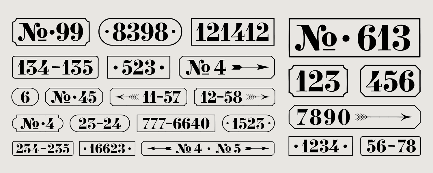 Vintage Typography Number Fonts Vintage Typography Number Fonts