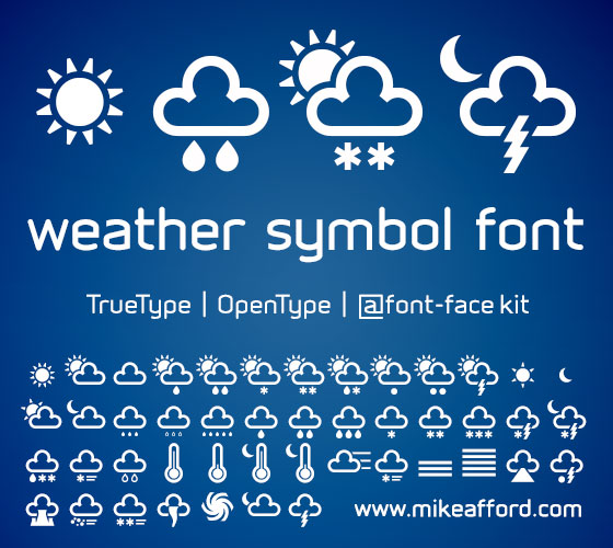 12 Weather Symbol Fonts Images