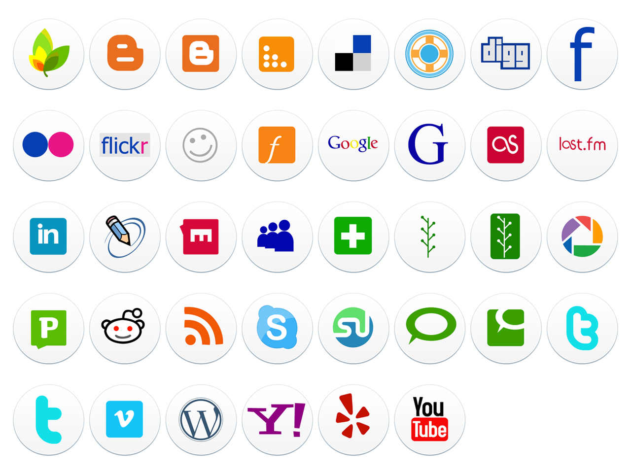 13 Popular Logos Icons Images - Social Media Icon Logo.png, Most Famous