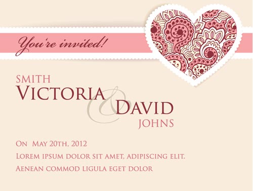 Wedding Invitation Card Vector Wedding Invitation Card Vector