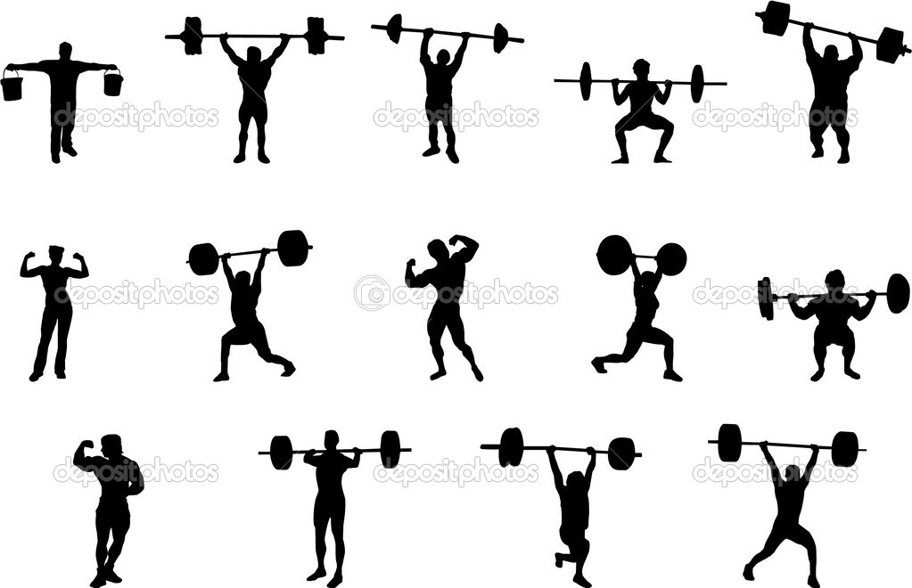 Weight Lifting Silhouette Clip Art