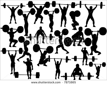 Weight Lifting Silhouette Clip Art