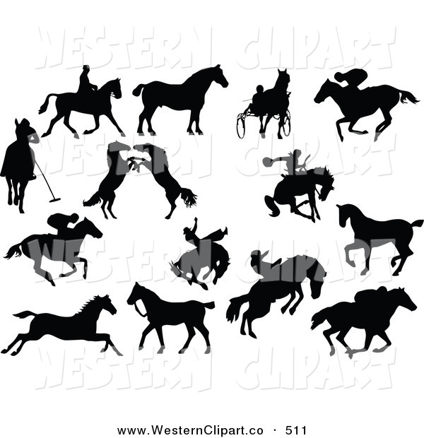Western Horse Silhouette Clip Art Western Horse Silhouette Clip Art